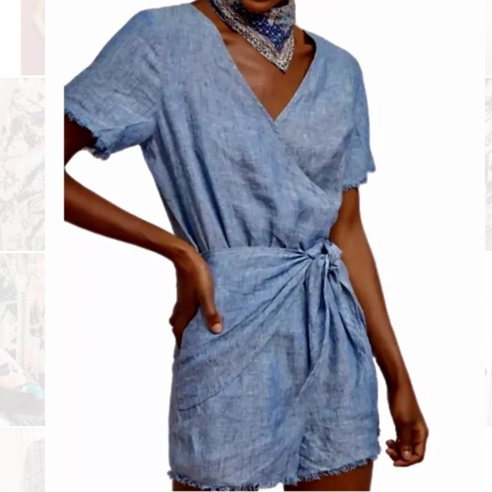 Anthropologie X Sanctuary Montana Linen Romper